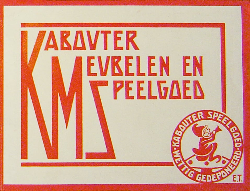 Het logo van Kabouter speelgoed op een folder